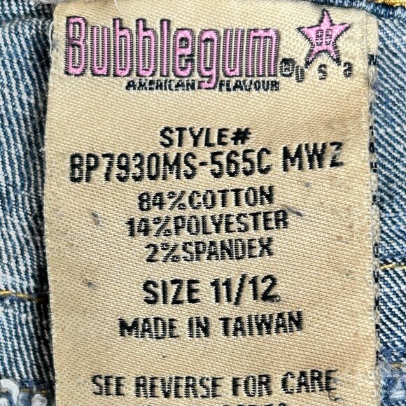 Vintage Bubblegum Jeans Women 1/2 Y2K Straight 80's, 90's Retro Logo - Picture 8 of 12